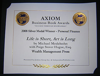 Axiom Awards Certificate